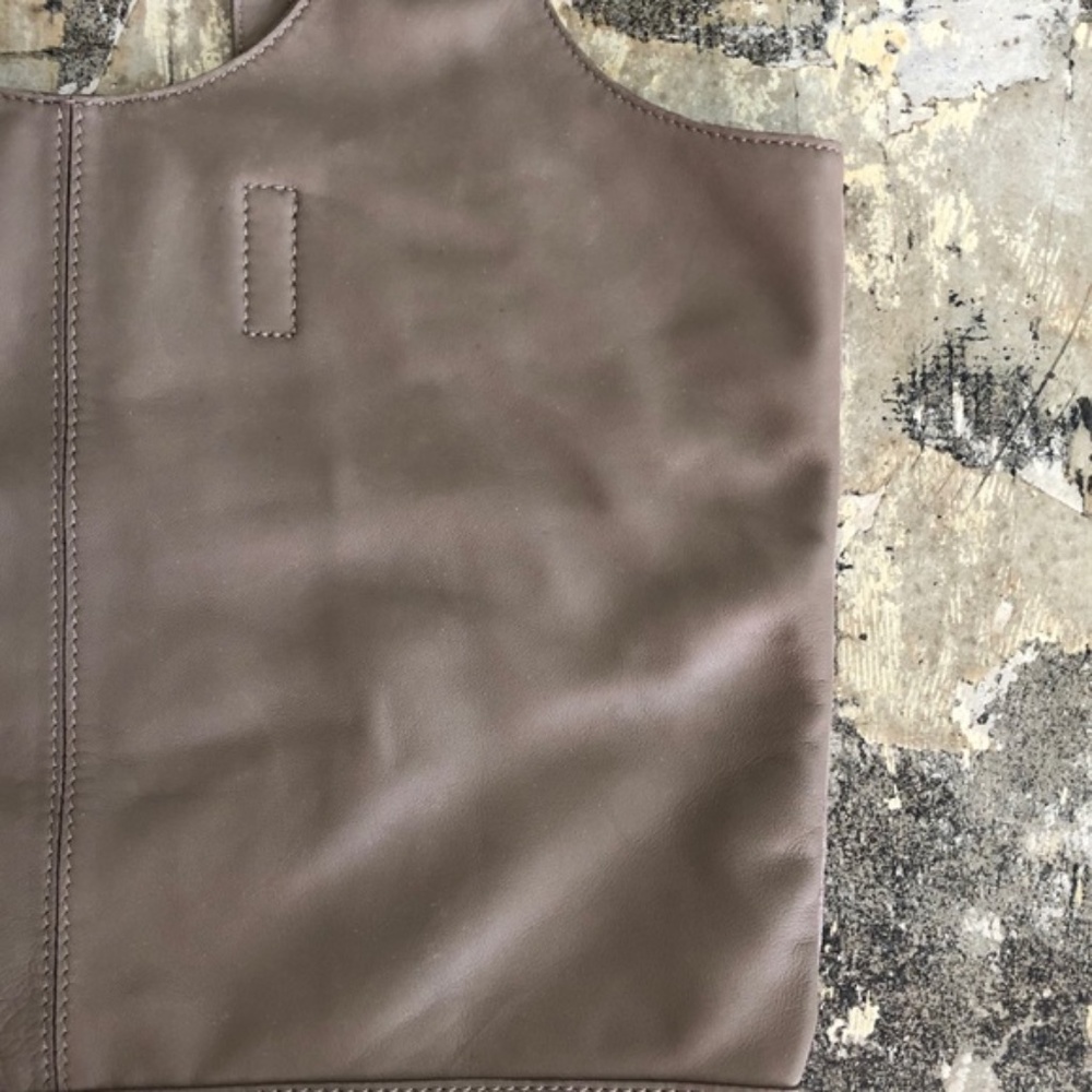 Alexander Wang Alpha Shopper Taupe Tan Brown Leather Suede HandBag Purse - Picture 7 of 8